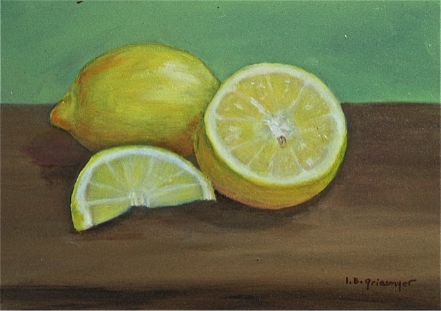 Lemons - Original oil painting by Isabelle Griesmyer